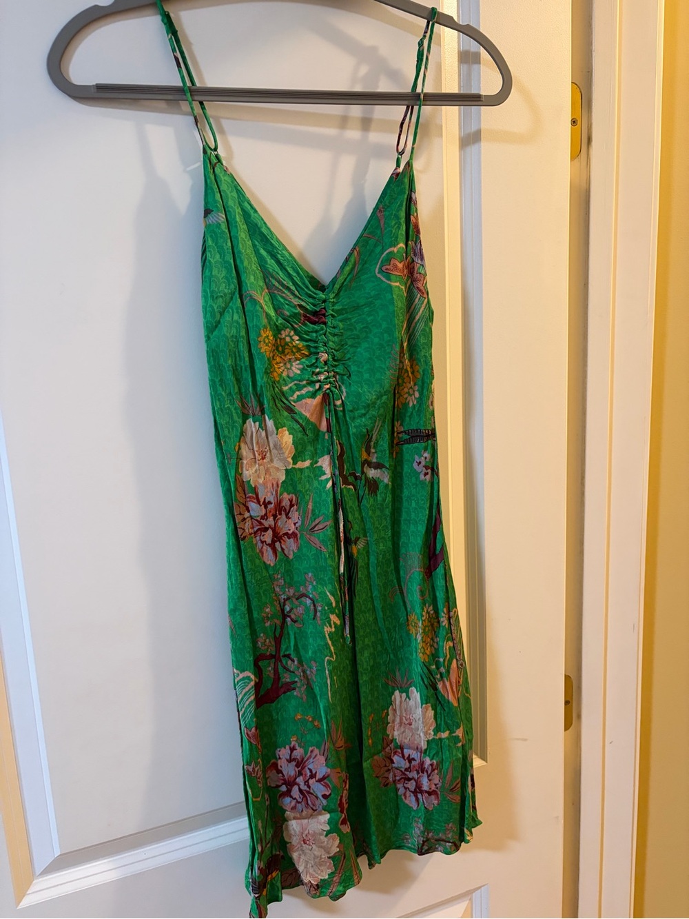 Zara Green Floral Mini Dress